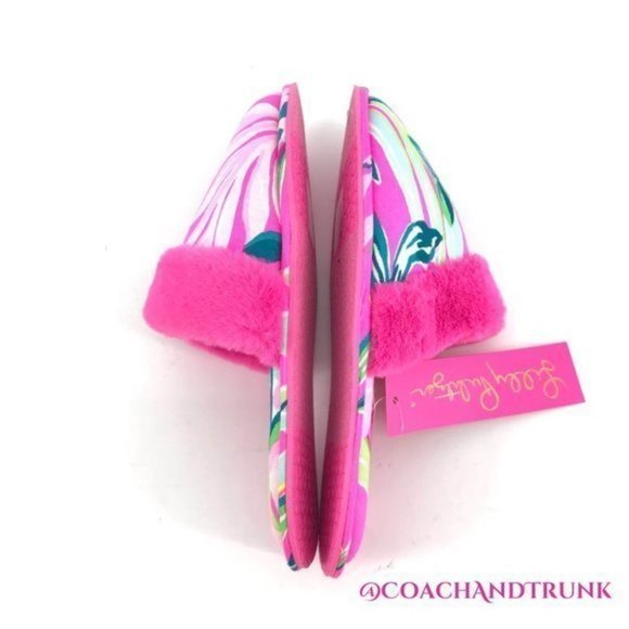 LILLY PULIZTER Clara Slippers Plumeria I'm Feline Fine With Pulitzer Organza Bag - Picture 2 of 8
